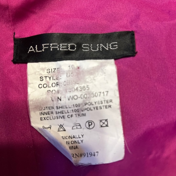 ALFRED SUNG Fuchsia Midi Dress - Picture 11 of 13